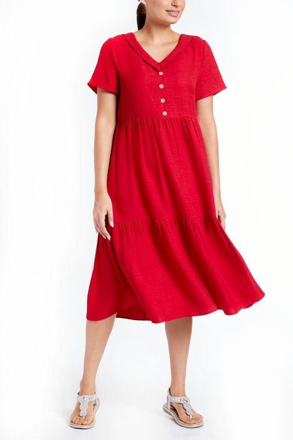 Red Tiered Dress | Shop Women's Dresses ...